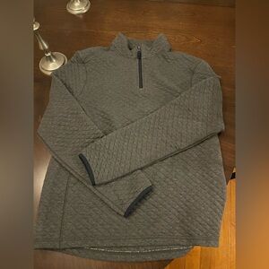 Quarter zip quilted sweatshirt